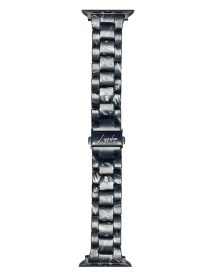 Lussoloop Fashionable Resin Apple Watch Band -Black Pearlescent