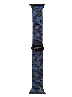 Lussoloop Fashionable Resin Apple Watch Band -Runner Blue