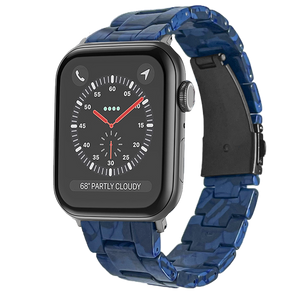 Lussoloop Fashionable Resin Apple Watch Band -Runner Blue