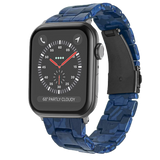 Lussoloop Fashionable Resin Apple Watch Band -Runner Blue
