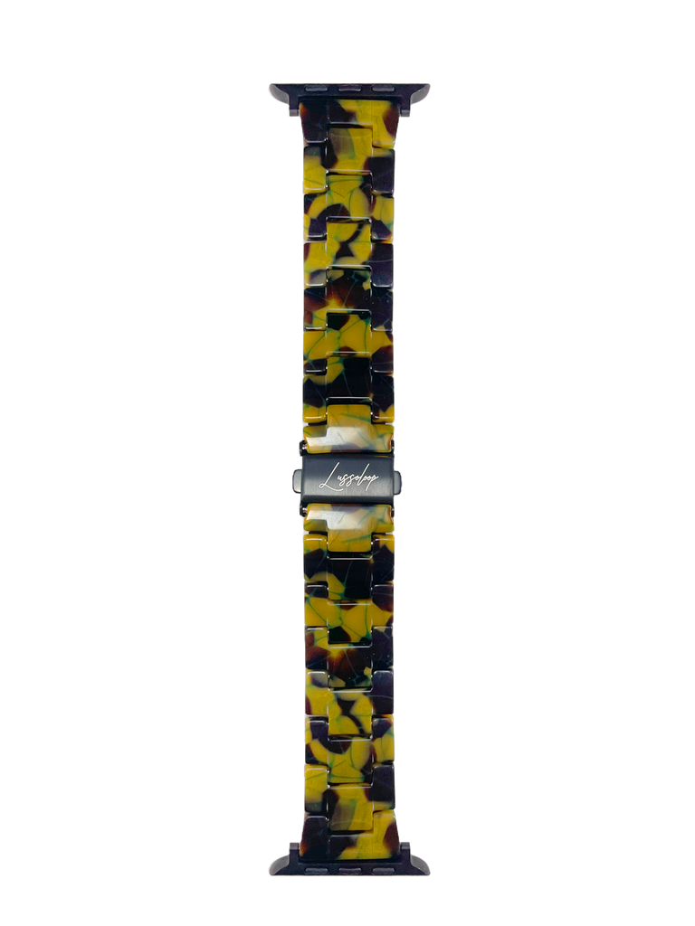 Lussoloop Fashionable Resin Apple Watch Band -Runner Green