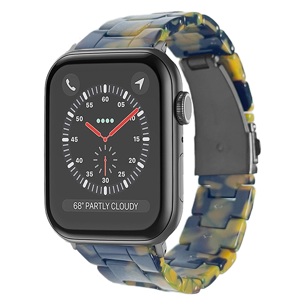 Lussoloop Fashionable Resin Apple Watch Band -Runner Green
