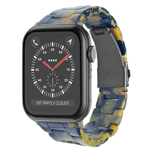 Lussoloop Fashionable Resin Apple Watch Band -Runner Green