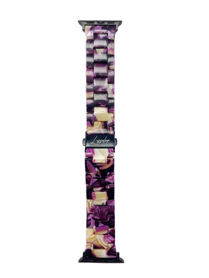 Lussoloop Fashionable Resin Apple Watch Band -Flash Purple