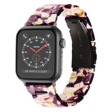 Lussoloop Fashionable Resin Apple Watch Band -Flash Purple