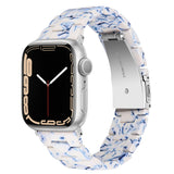 Lussoloop Fashionable Resin Apple Watch Band -Blue and White Porcelain