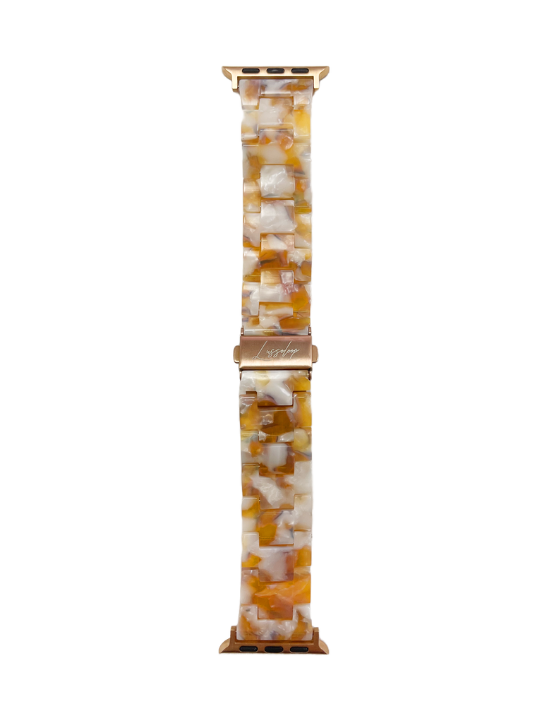 Lussoloop Fashionable Resin Apple Watch Band -Lysimachia