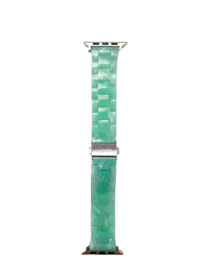 Lussoloop Fashionable Resin Apple Watch Band -Ice Green