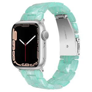 Lussoloop Fashionable Resin Apple Watch Band -Ice Green