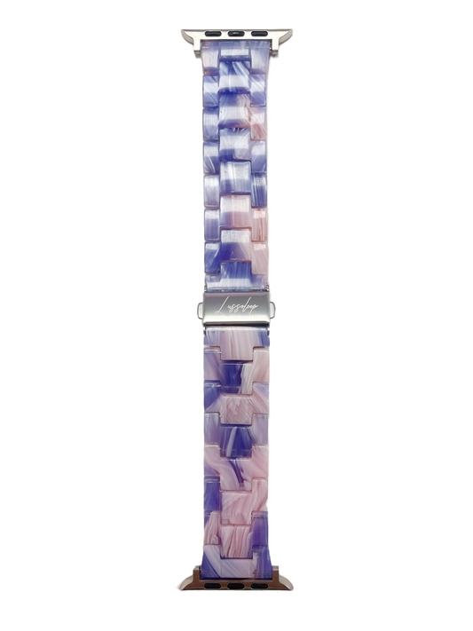 Lussoloop Fashionable Resin Apple Watch Band -Purple Pink