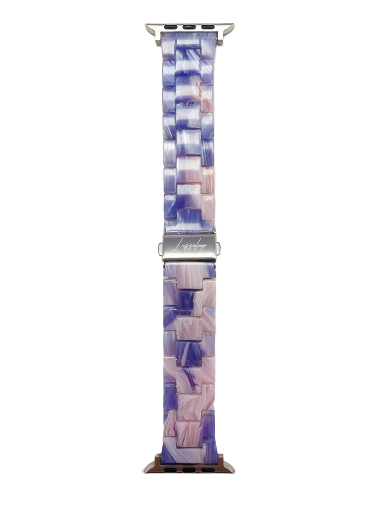 Lussoloop Fashionable Resin Apple Watch Band -Purple Pink