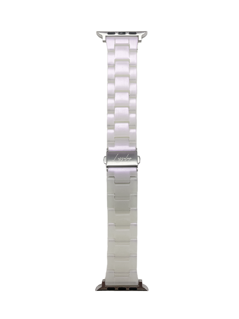 Lussoloop Fashionable Resin Apple Watch Band -Gradient White