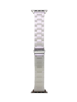 Lussoloop Fashionable Resin Apple Watch Band -Gradient White