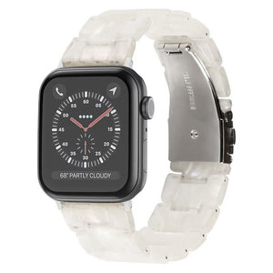 Lussoloop Fashionable Resin Apple Watch Band -Gradient White