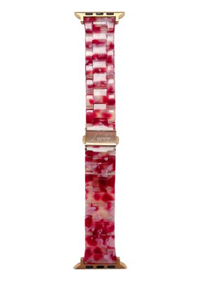 Lussoloop Fashionable Resin Apple Watch Band -Pink