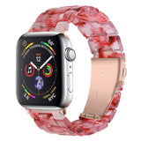 Lussoloop Fashionable Resin Apple Watch Band -Pink