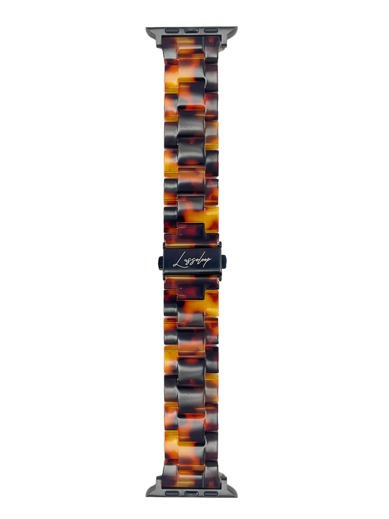 Lussoloop Fashionable Resin Apple Watch Band -Amber