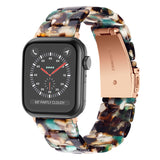 Lussoloop Fashionable Resin Apple Watch Band -Emerald White Five Colors