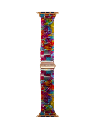 Lussoloop Fashionable Resin Apple Watch Band -Pearlescent Rainbow