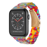 Lussoloop Fashionable Resin Apple Watch Band -Pearlescent Rainbow