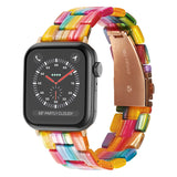 Lussoloop Fashionable Resin Apple Watch Band -Rainbow