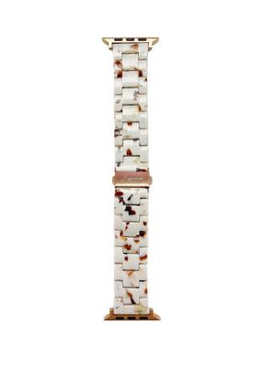 Lussoloop Fashionable Resin Apple Watch Band -Nougat