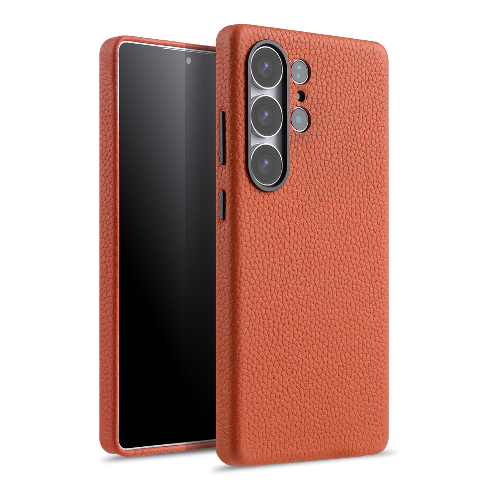 Lussoloop Premium Leather case Top-Grade CowhideTrendy Colors Shockproof Protection for Samsung Galaxy S25