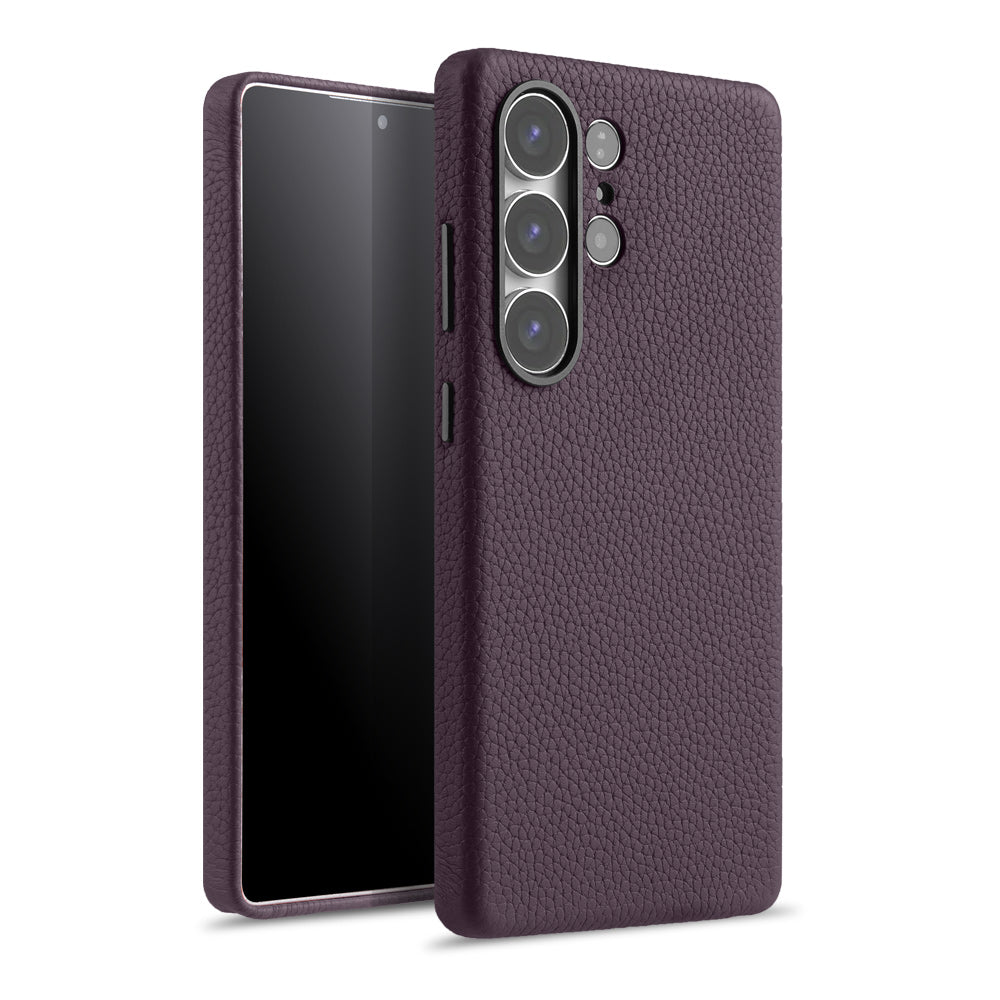 Lussoloop Premium Leather case Top-Grade CowhideTrendy Colors Shockproof Protection for Samsung Galaxy S25