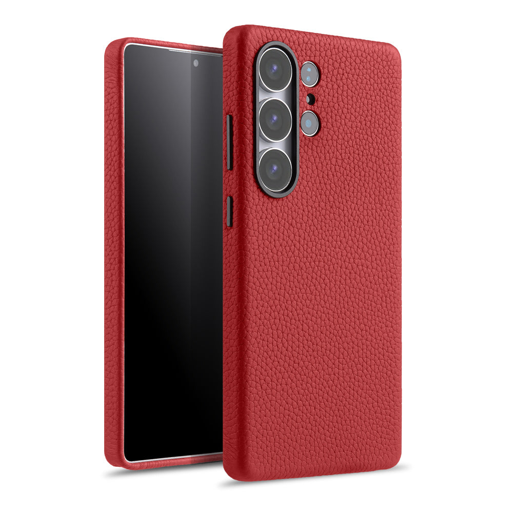 Lussoloop Premium Leather case Top-Grade CowhideTrendy Colors Shockproof Protection for Samsung Galaxy S25