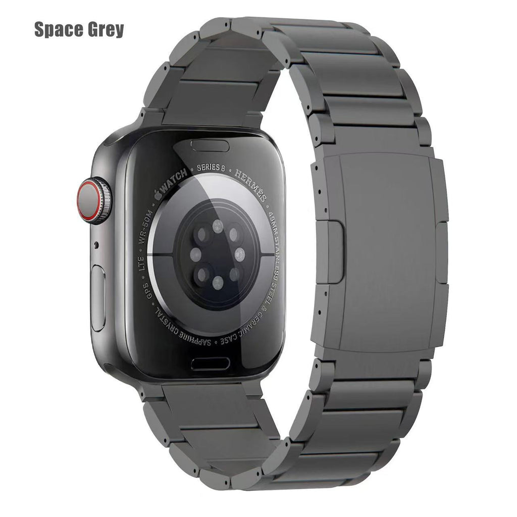Lussoloop Titanium Pro Strap for Apple watch - Secure Fold Clasp