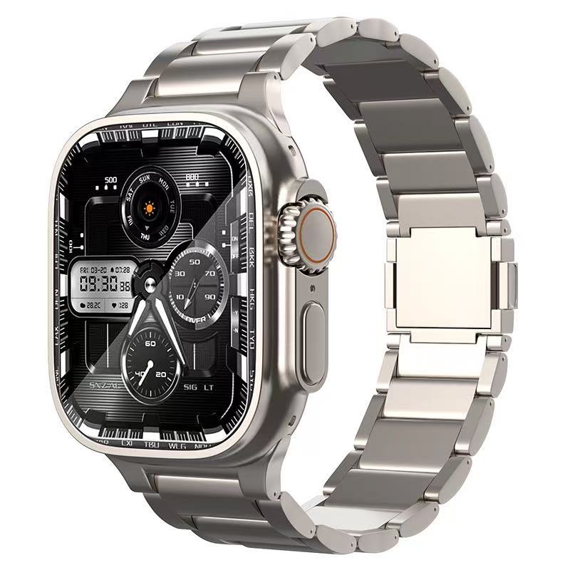 Lussoloop UltraLight Titanium Strap for Apple watch- Quick-Fold Clasp System
