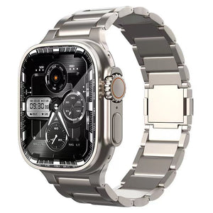 Lussoloop UltraLight Titanium Strap for Apple watch- Quick-Fold Clasp System