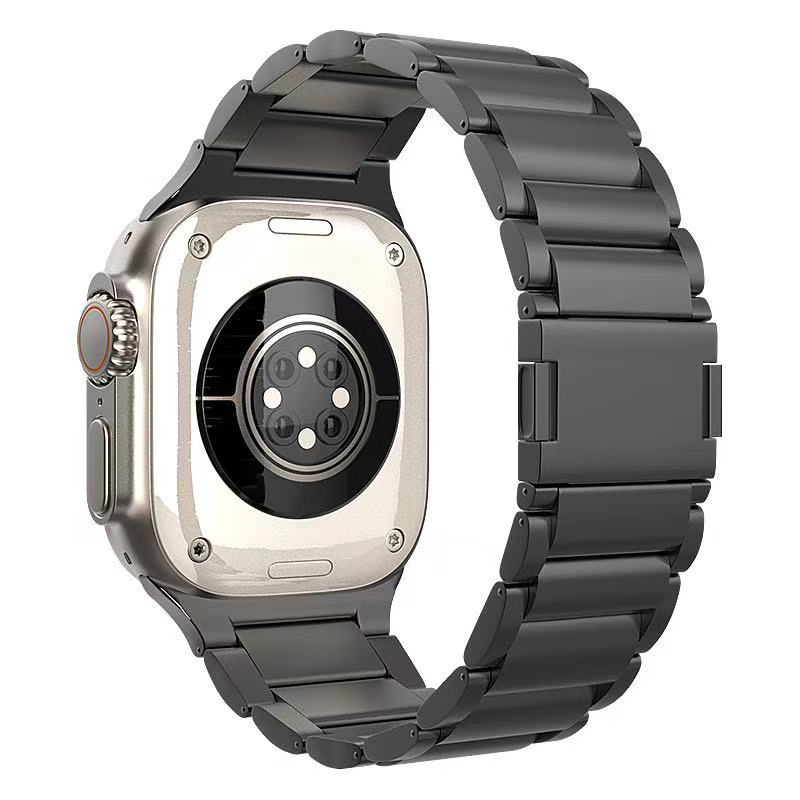 Lussoloop UltraLight Titanium Strap for Apple watch- Quick-Fold Clasp System