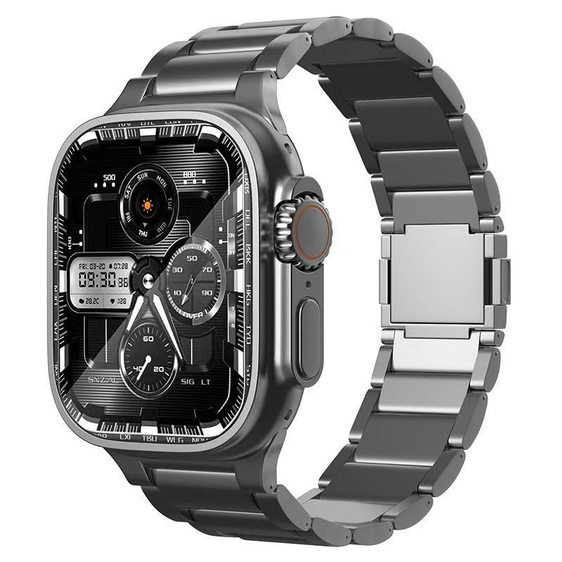 Lussoloop UltraLight Titanium Strap for Apple watch- Quick-Fold Clasp System