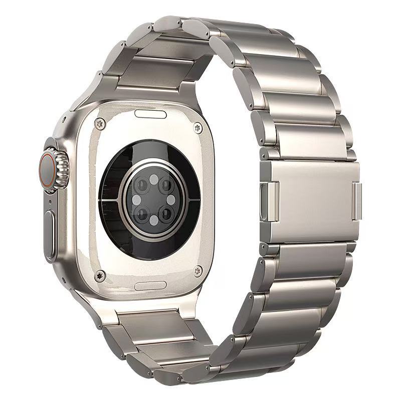 Lussoloop UltraLight Titanium Strap for Apple watch- Quick-Fold Clasp System
