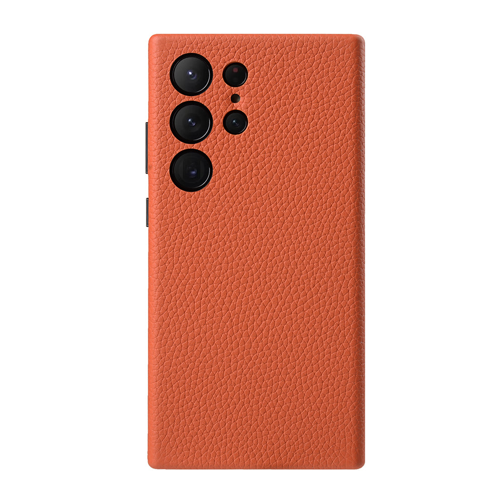 Lussoloop Premium Leather case Top-Grade CowhideTrendy Colors Shockproof Protection for Samsung Galaxy S24