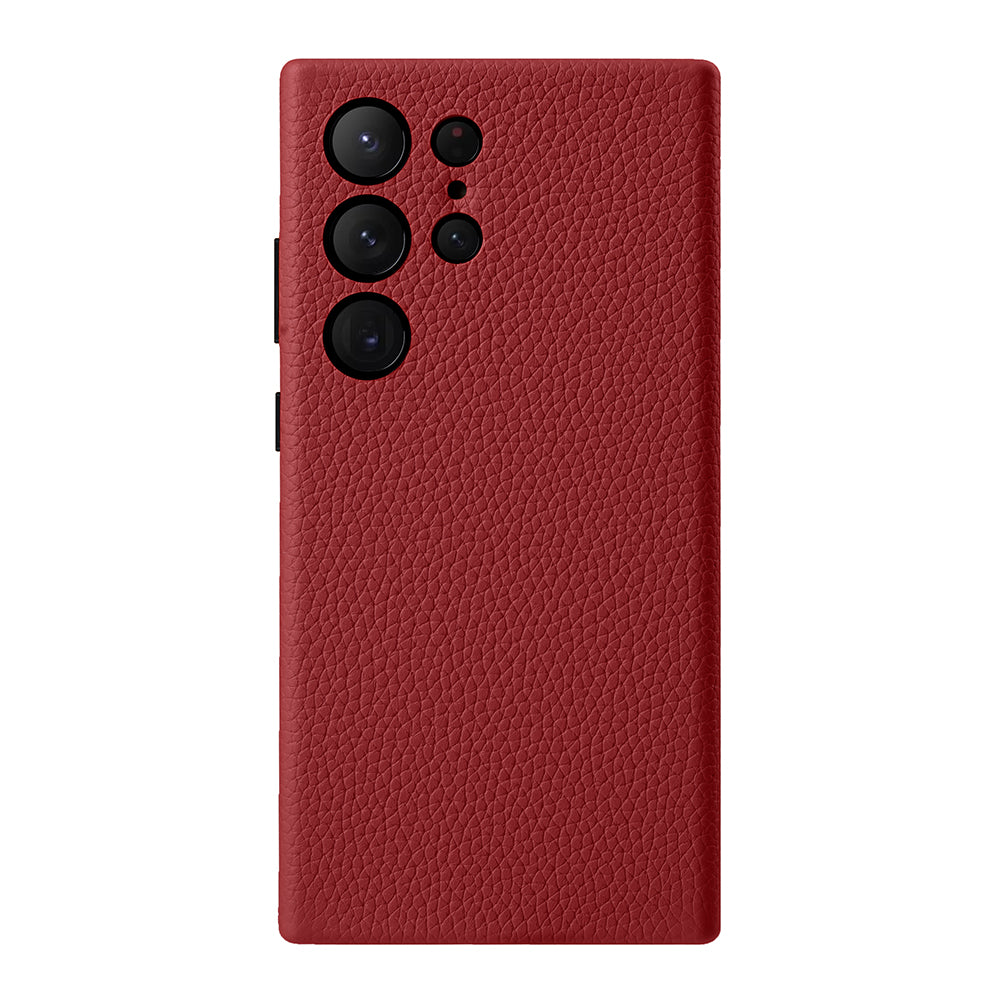 Lussoloop Premium Leather case Top-Grade CowhideTrendy Colors Shockproof Protection for Samsung Galaxy S24