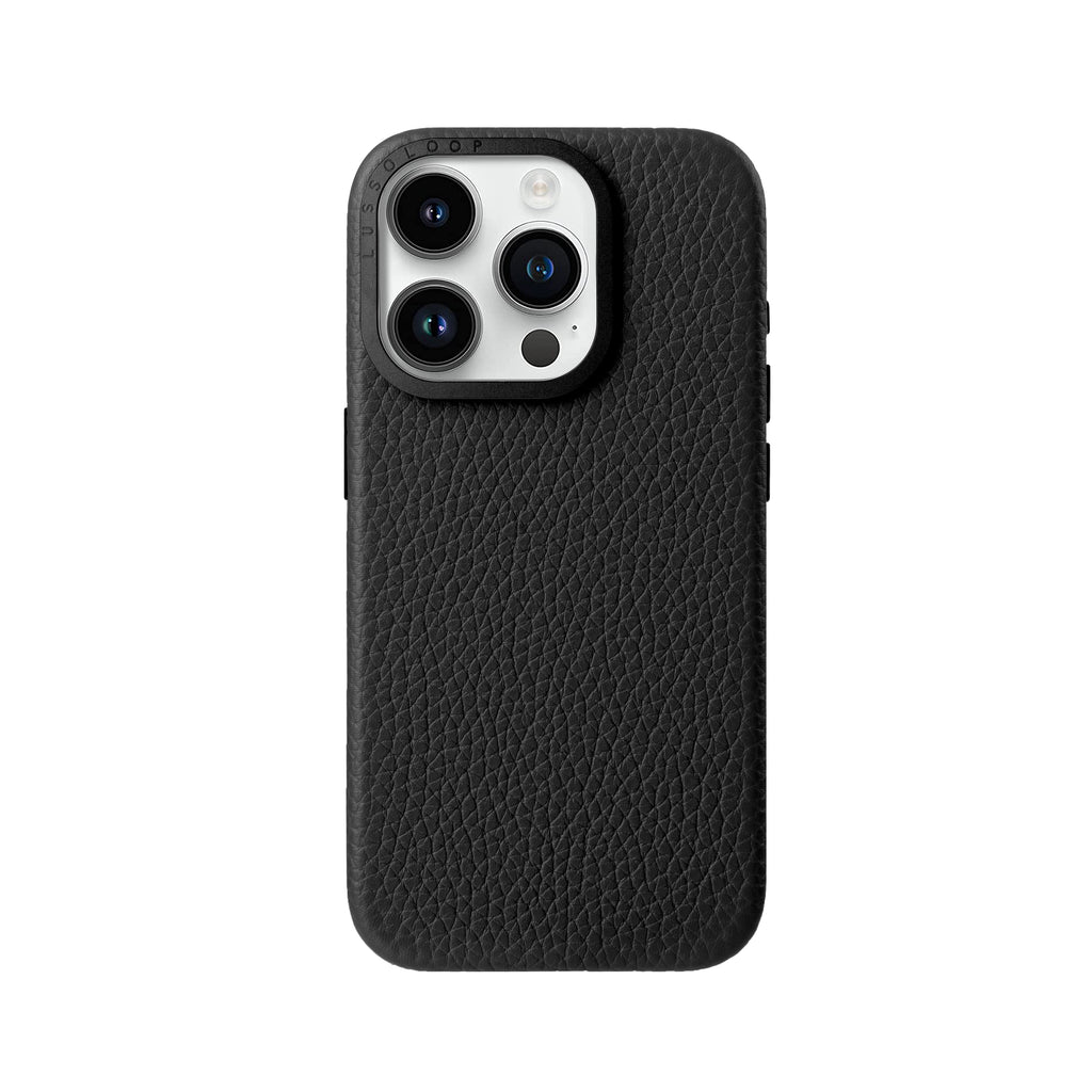 Lussoloop Premium Leather case Top-Grade CowhideTrendy Colors Shockproof Protection for iPhone 15