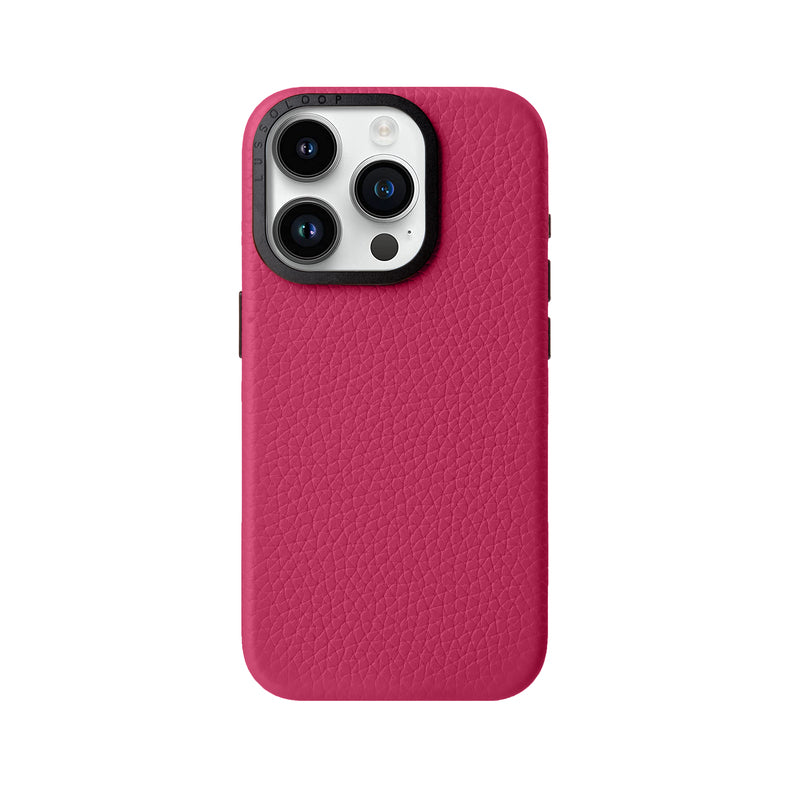 Lussoloop Premium Leather case Top-Grade CowhideTrendy Colors Shockproof Protection for iPhone 15