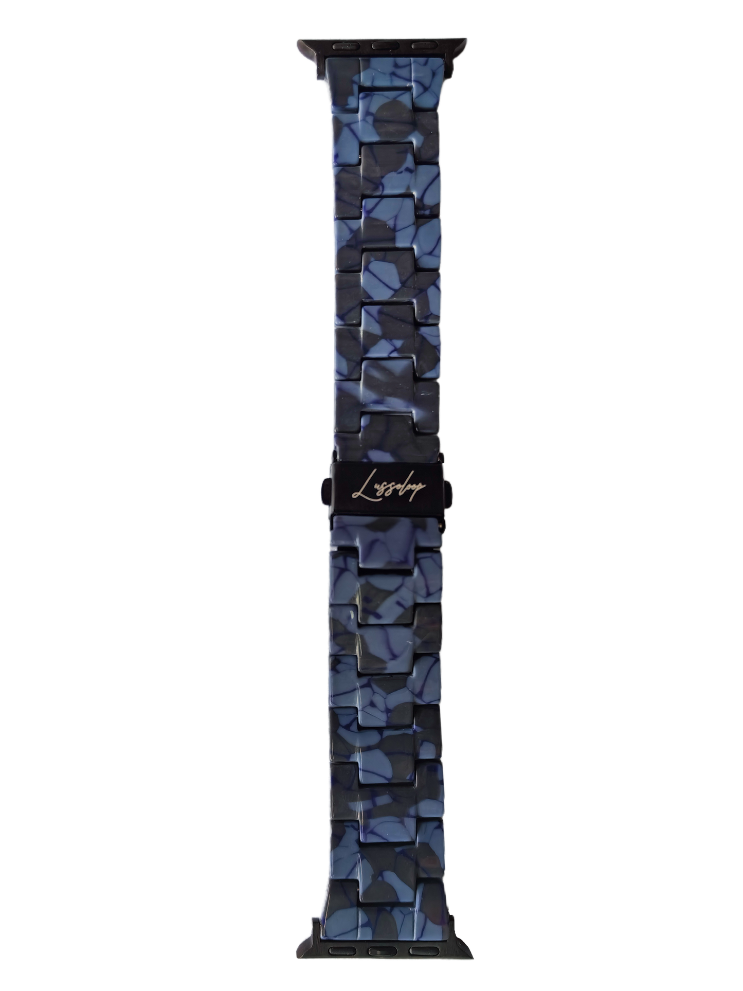 Lussoloop Fashionable Resin Apple Watch Band -Runner Blue