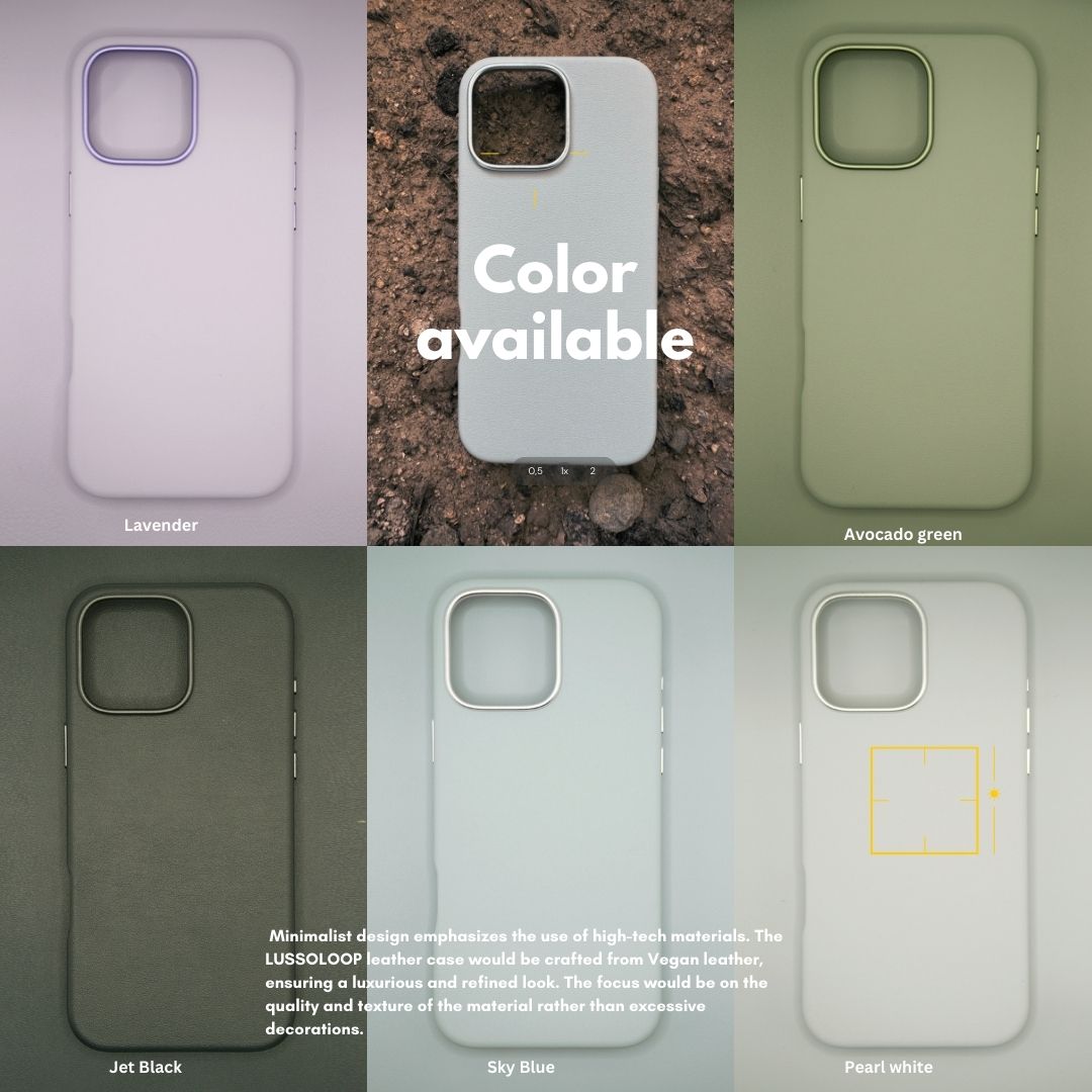 Lussoloop Urban Artisan Stain-Resistant Vegan Leather case for iPhone 16 [Compatible with MagSafe and Wireless Charging]