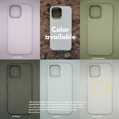Lussoloop Urban Artisan Stain-Resistant Vegan Leather case for iPhone 16 [Compatible with MagSafe and Wireless Charging]