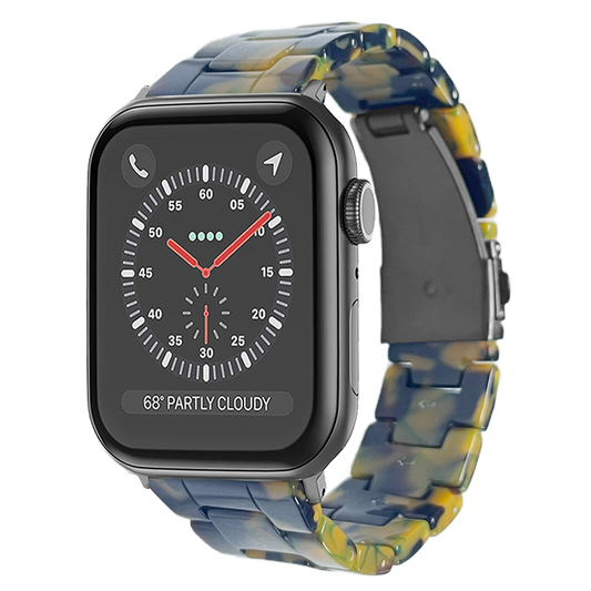 Lussoloop Fashionable Resin Apple Watch Band -Runner Green