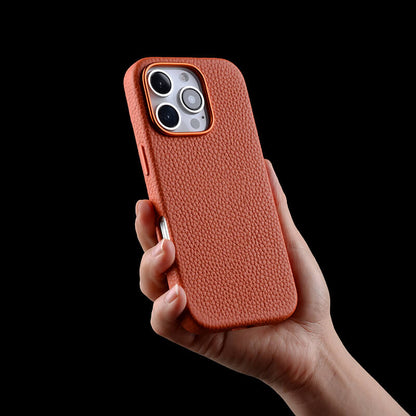 Lussoloop Premium Leather case Top-Grade CowhideTrendy Colors Shockproof Protection for iPhone 16