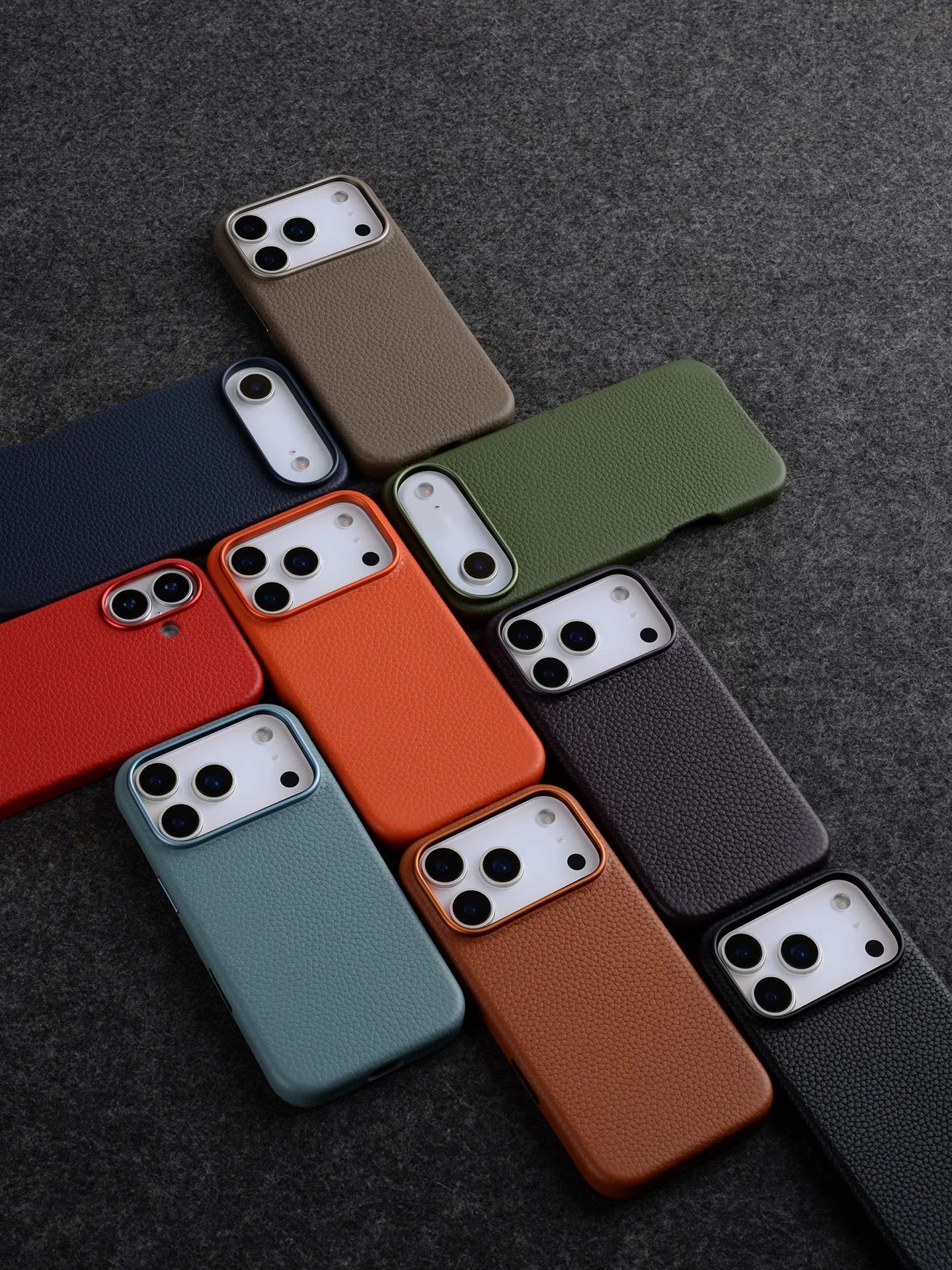 Lussoloop Premium Leather case Top-Grade CowhideTrendy Colors Shockproof Protection for iPhone 17