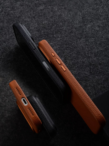 Lussoloop Premium Leather case Top-Grade CowhideTrendy Colors Shockproof Protection for iPhone 17