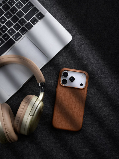 Lussoloop Premium Leather case Top-Grade CowhideTrendy Colors Shockproof Protection for iPhone 17