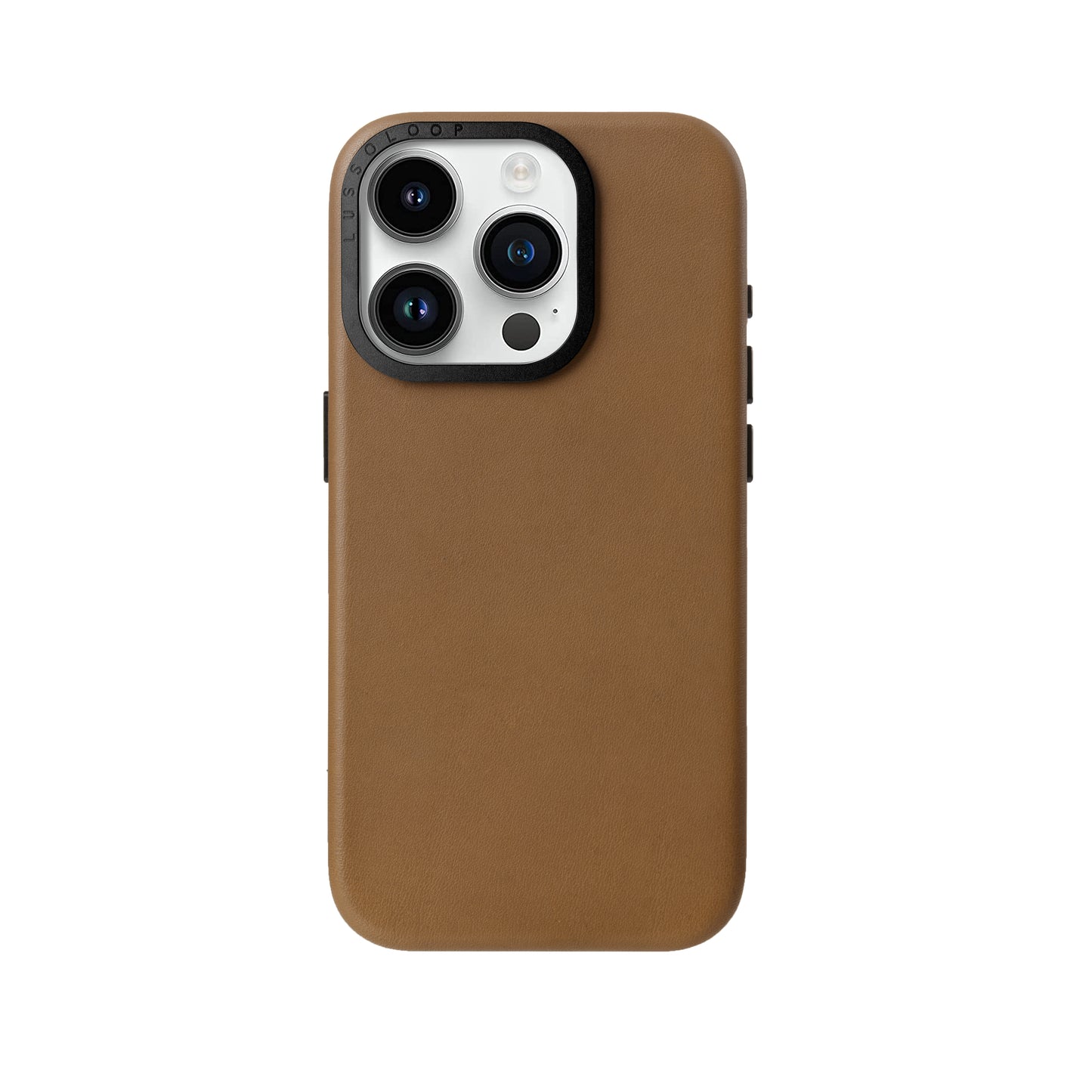 Lussoloop Premium Leather Phone Case Barenia Leather Case with MagSafe for iPhone 15