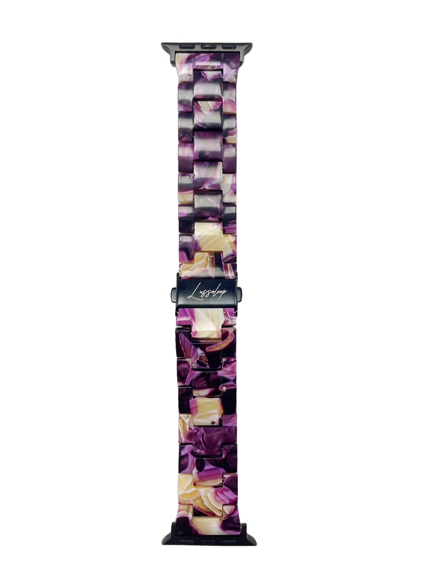 Lussoloop Fashionable Resin Apple Watch Band -Flash Purple