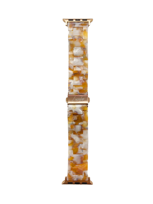 Lussoloop Fashionable Resin Apple Watch Band -Lysimachia